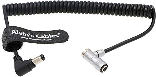 Alvin's Cables PORTKEYS BM5 BM7 モニター 用の 直角 電源 ケーブル 4 pin メス to 直角 DC オス コイル状 電源 コードの通販は