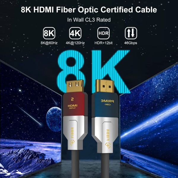 新品 10m FIBBR ULTRA 8K II 光ファイバー HDMIケーブル 新品 10m