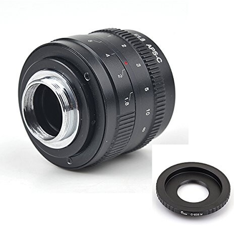 (バシュポ)Pixco APS-CテレビCCTV 50mm F1.8レンズはＣ型ビデオ・カメラに適用しています+16 mmＣ型マウントアダプターはCanon EOS MのM1