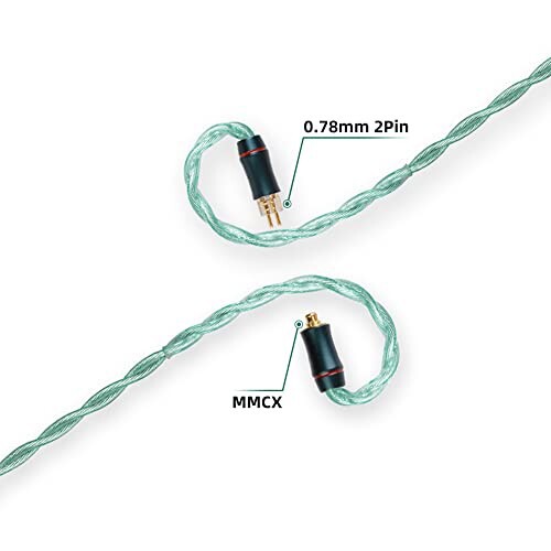 NICEHCK FourMix イヤホンリケーブル 高導電性銅+銅銀合金+純銀+6N被覆銀単結晶銅 MMCX 4.4mmプラグ 金属製コネクタ 着脱式 hi-fiオーデ