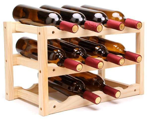 Anberotta 木製 ワインラック 積み重ね式 ホルダー ワイン シャンパン