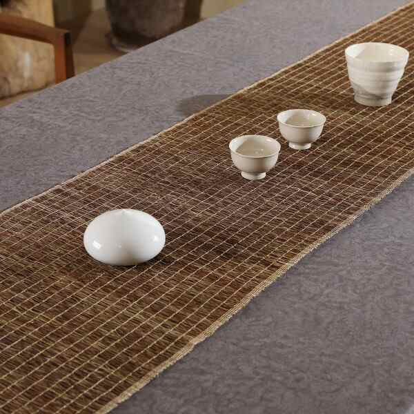 テーブルランナー 手織り布 ちょま生地夏布 天然素材シンプル 素朴な