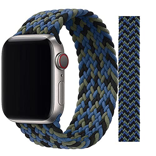 Apple Watch - 正規品 アップルウォッチ ベルト Black Unity ブレイデッドソロループ 45mmケース用Black Unityブレイデッドソロループ - サイズ4