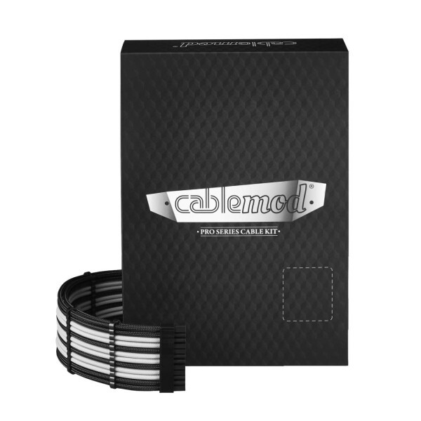 CableMod RT-Series Pro ModMesh Sleeved Cable Kit for ASUS and Seasonic (Black/White)