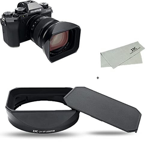JJC メタル 正方形 レンズフード + フードキャップ Fujifilm XF 16-80mm F4 R OIS WR レンズ 用  クリーニングクロス 付きの通販はau PAY マーケット - アッシュカラー | au PAY マーケット－通販サイト