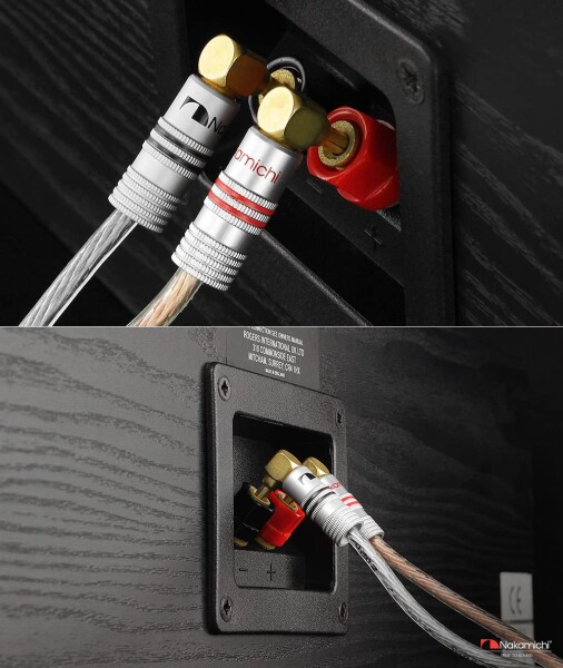 Nakamichi Excel シリーズ 24K 金メッキ Banana Plugs バナナ プラグ 12 AWG - 18 AWG ゲージ サイズ 4 mm スピーカー アンプ Hi-Fi AV ステレオ ホームシアター オーディオ ワイヤー ケーブル スクリュー_6