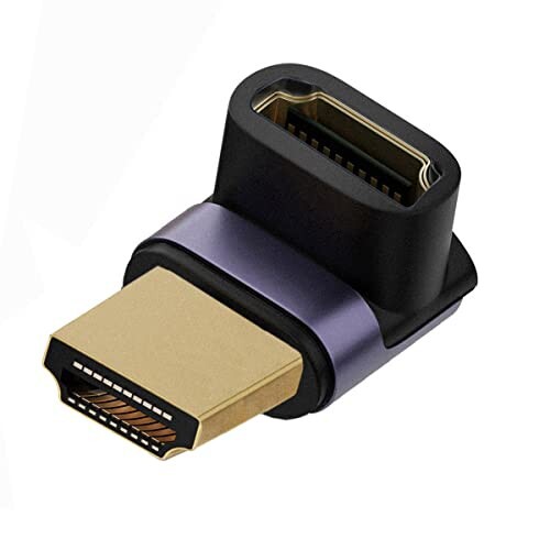 YC° CY 8Kケーブル HDMIオス-HDMI 2.1メス垂直 90度アップ角度 UHD