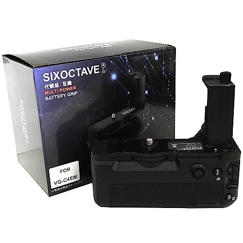 SIXOCTAVE VG-C4EM 縦位置グリップ ソニー 互換品 α7R V / α7 IV / α7S III / α7R IV / α9 II カメラ 専用 NP-FZ100 バッテリーグリ