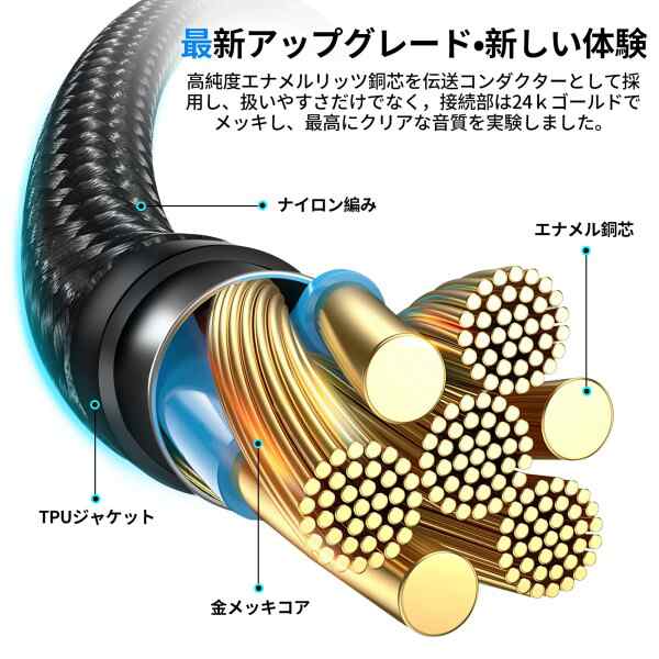 3.5mm オーディオケーブル（1m）Type-C to 3.5mm イヤホンジャック