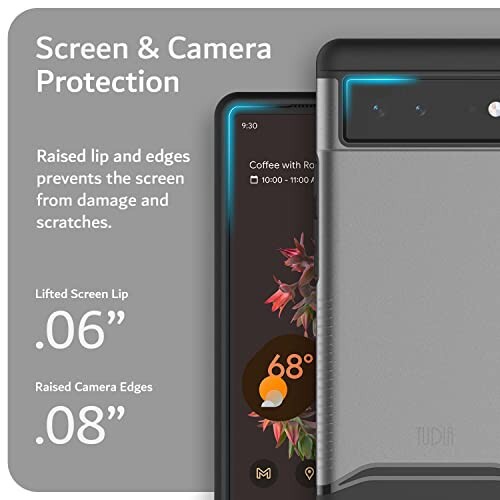 TUDIA Google Pixel 6 ケース、「マージ」米軍MIL規格 2層保護 耐衝撃
