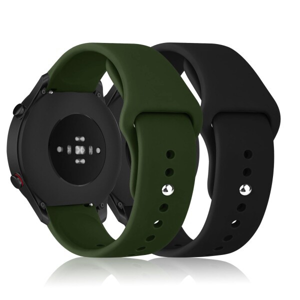 RicYeel) 22mm シリコンバンド for Xiaomi Mi Watch バンド (2個セット