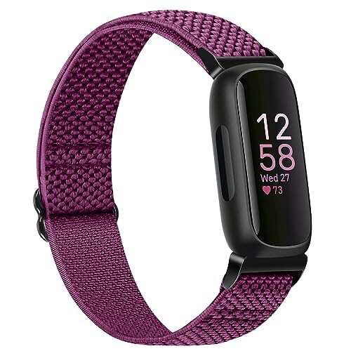 TumpCez) ストレッチナイロンスマートウォッチベルトFitbit Inspire 3 ...