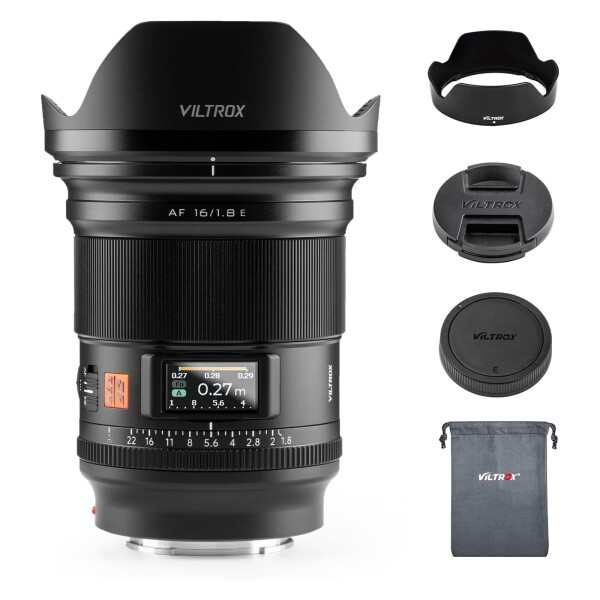 VILTROX AF 16mm F1.8 Pro FE 単焦点中望遠レンズ ソニー Eマウント用交換レンズ オートフォーカス 小型軽量 瞳AF 大口径焦点レンズ Alph