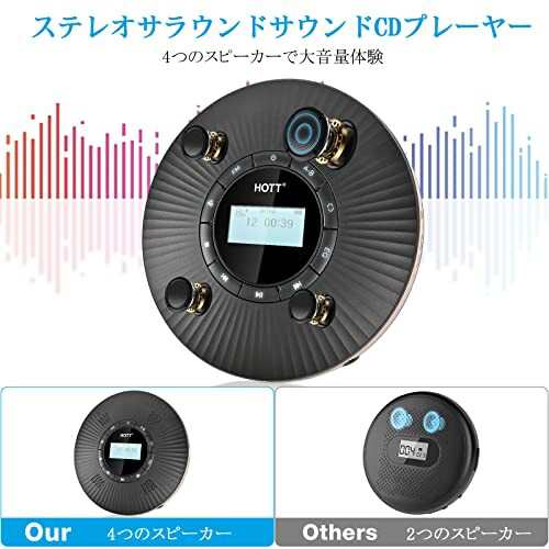 ポータブルCDプレーヤーBluetooth対応 コンパクトCD プレイヤー