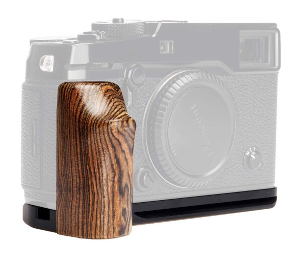 WEPOTO Fujifilm X-PRO2 用ハンドグリップメタル黄金檀木材 GP-XPRO2