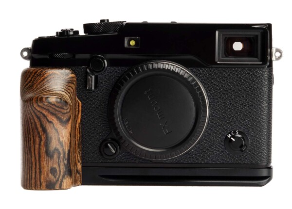 WEPOTO Fujifilm X-PRO2 用ハンドグリップメタル黄金檀木材 GP-XPRO2_3
