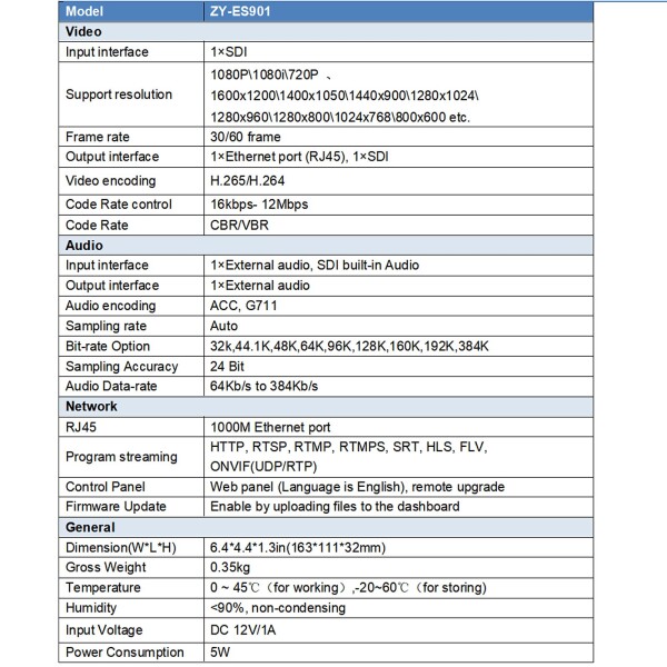 ORIVISION H.265 HEVC SDI视频编码、OLED、HTTP、UTP、RTSP、RTMP、RTMPS、SRT、RTP HEVC H.265 H.264 3G HD SD SDI To IP Video Streaming Encoder H265 wifi | eBay
