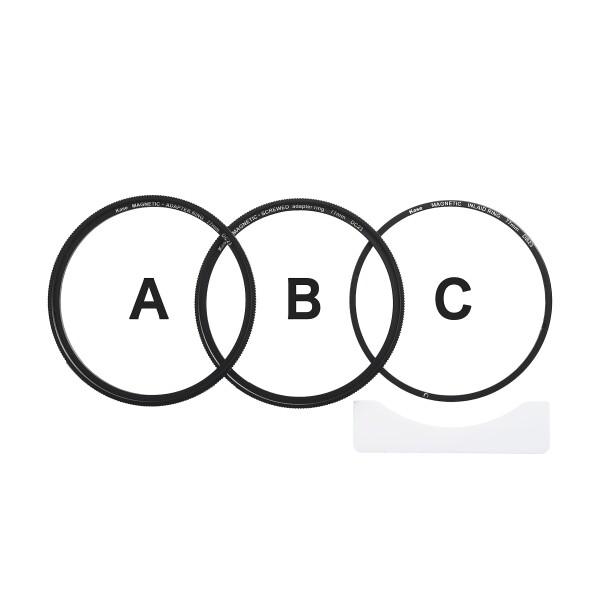 Kase マグネティックフィルターアダプター 77mm (3点セット "A+B+C)