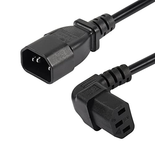 CERRXIAN 20cm 90度 IEC 320 C13 - C14 PDU電源ケーブル、C14