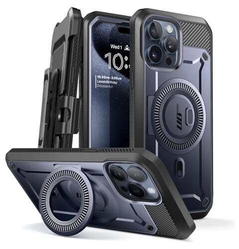 SUPCASE iPhone 15 Pro ケース 6.1インチ用 2023 磁気ケース MagSafe対応 米軍MIL規格取得 衝撃吸収 全面保護 画面フィルム付き スタンド