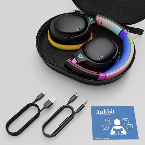 Ankbit ワイヤレス ヘッドホン ブルートゥースヘッドホン ハイブリッド