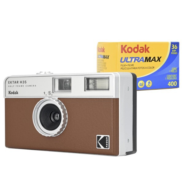 KODAK EKTAR H35 ハーフフレームフィルムカメラ (ブラウン) Kodak
