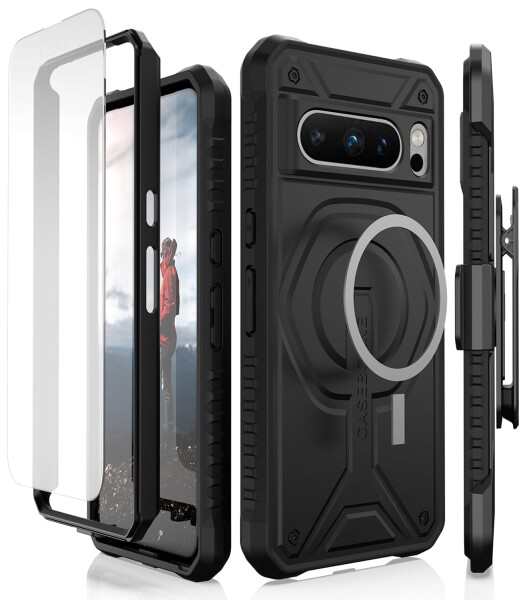 Caseborne Google Pixel 8 Pro 対応保護ケース - 5層構造、MagSafe対応、薄型で頑丈な強化ガラススクリーンプロテクター付き