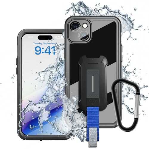 (ARMOR-X) iPhone 15ケース IP68 Waterproof Case ブラック (Black)