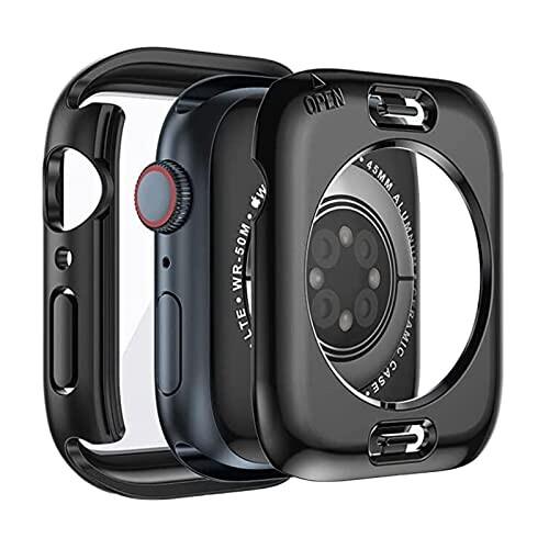 YUGYUG 対応 アップルウォッチ カバー Series SE2/SE/6/5/4 アップルウォッチ ケース PC素材 IP68 防水ケース 360ど度 Apple Watch ケース ガラスフィルム 一体型 日本旭硝子材 二重構造 Apple Watch カバ