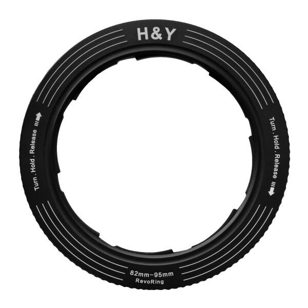 H&amp;Y ステップアップリング REVORING 82-95mm ブラック レボリング フィルター径変換アダプター 95mmフィルター用 可変式 RS95