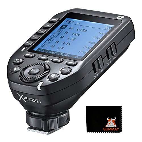 Godox XProII-F TTL ワイヤレス フラッシュ トリガー 1/8000s HSS、TCM 瞬時切り替え、APP コントロール、32 チャネルの 16 グループ、大