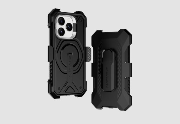 Caseborne iPhone 15 互換保護ケース - 5層構造、MagSafe互換、スリムでありながら頑丈な強化ガラススクリーンプロテクター、キックスタンド＆ベルトクリップホルスター付属の通販は