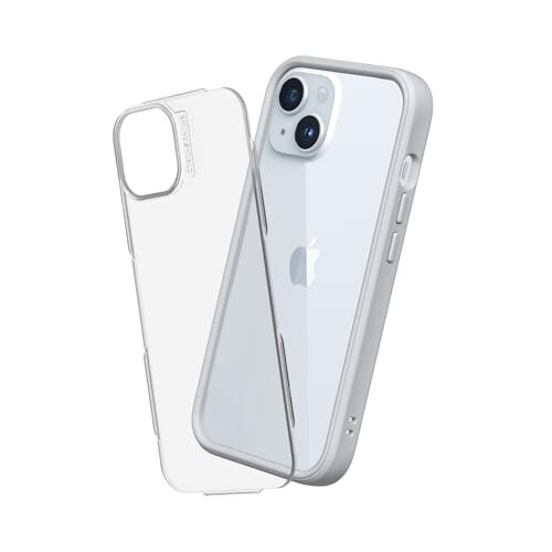 RHINOSHIELD (iPhone 15) Mod NX ケース 耐衝? 米軍MIL規格 衝撃吸収 傷 指紋 防止 薄型 軽量 SGS認証 - プラチナグレーの通販は 5,418円