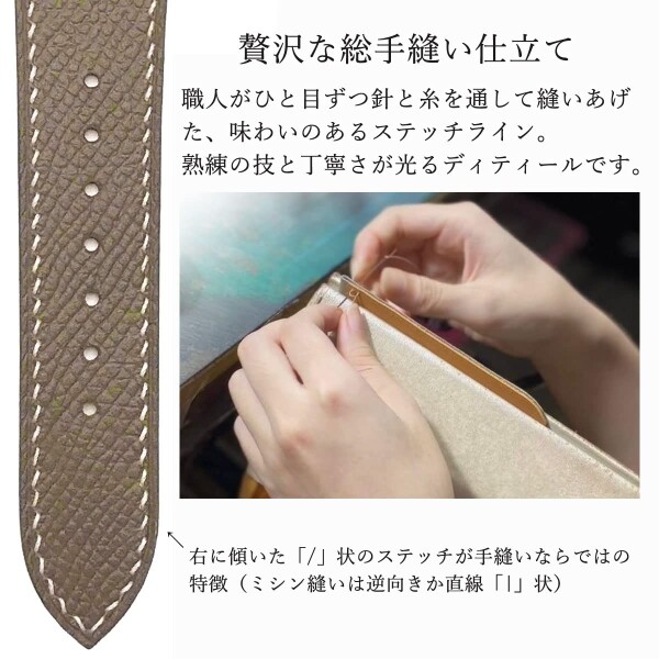アップルウォッチ バンド 本革 ハイブランド御用達レザー ヴォーエプソン Apple Watch 38mm 40mm 41mm/42mm 44mm 45mm 49mm 全機種対応series 10 9 SE 第3世代 ultra 7 SE 6 5 4 3 (38/40/41mm, オレンジ) レディー_3