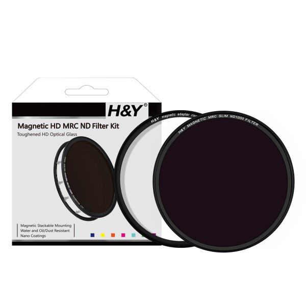 H&Y NDフィルター 77mm ND1000 マグネティック IRND1000 フィルターキット マグネット式 10段分減光 薄枠 帯電防止 防汚 撥水 防傷 NK1000-77の通販は