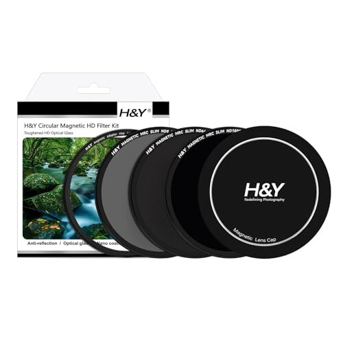 H&Y NDフィルター 77mm マグネティック ND フィルターセット マグネット式 ND8 ND64 ND1000 薄枠 帯電防止 防汚 撥水 防傷 NK77