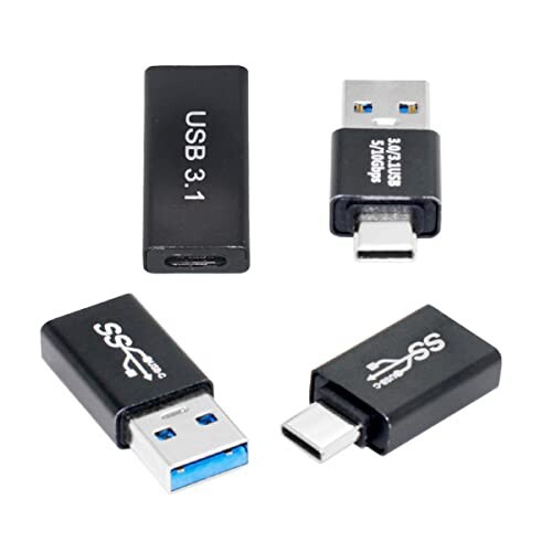 Nfhk 4個 ロット Usb 3 1 Type C オスメスからusb3 0 Type A メス Otg データ 10gbps アダプター