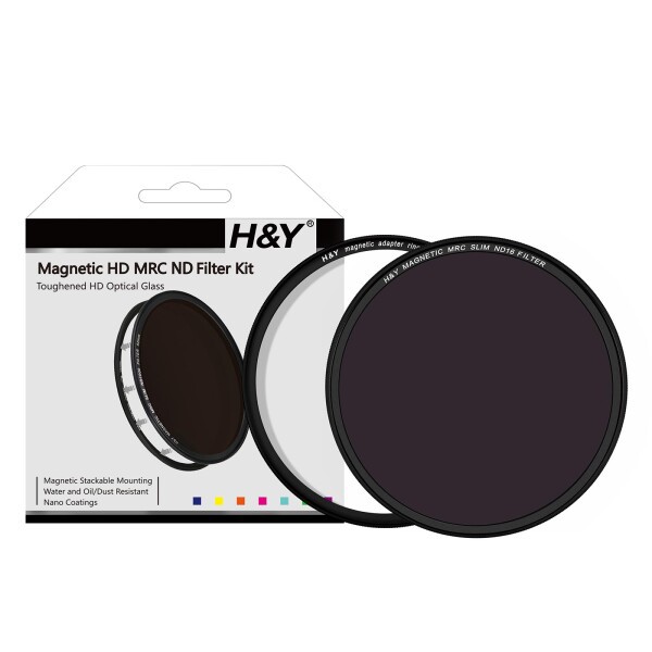 H&Y NDフィルター 82mm ND16 マグネティック IRND16 フィルターキット マグネット式 4段分減光 薄枠 帯電防止 防汚 撥水 防傷 NK16-82