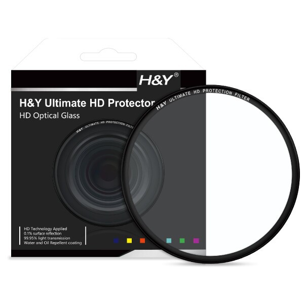 H&Y レンズ保護フィルター 72mm アルティメットHD プロテクター 保護用 ねじ込み式 反射率0.1％ 高平面度 薄枠 ローレット加工 帯電防止