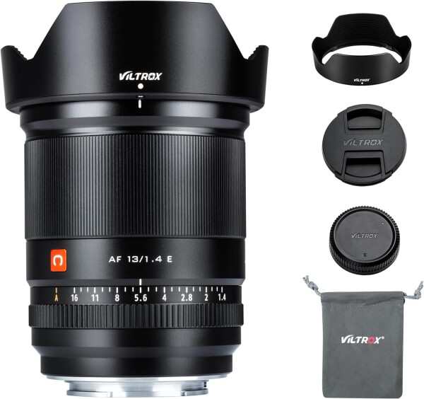 VILTROX AF 13mm F1.4 E 広角単焦点レンズ ソニーEマウント 用交換レンズ オートフォーカス 小型軽量 瞳AF 大口径焦点レンズ SONY a5000