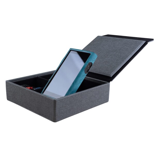 MITER キャリングケース DAP + Earphone イヤホン 収納, Carrying Case Cover for Digital Audio Player and IEM Earphones (4イヤホン 平らな収納-Black)_4