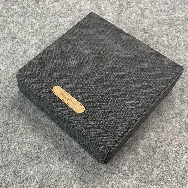 MITER キャリングケース DAP + Earphone イヤホン 収納, Carrying Case Cover for Digital Audio Player and IEM Earphones (4イヤホン 平らな収納-Black)_8