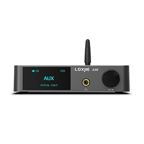 LOXJIE A30 パワーアンプ HI-FI ステレオ デジタルアンプ DAC ヘッドホンアンプ 一体「MA12070」アンプIC搭載/EQ・高低音調節可能/Blueto