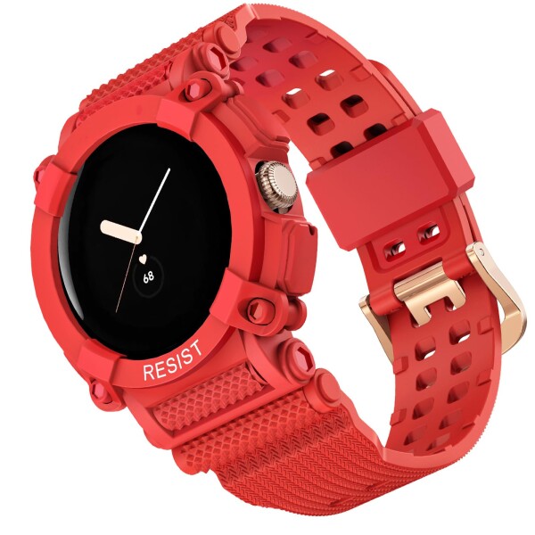 (TOORQR) コンパチブル Google Pixel Watch 2/Google Pixel Watch バンド Google Pixel Watch交換ベルト スポーツバンド 一体型バンド 耐衝撃 TPU 二重構造 交換用 ベルト 軍用グレードの保護 傷防止 装着簡単の通販は 4,834円