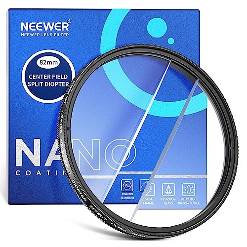 NEEWER 82mm センターフィールド分割視度効果フィルター カメラリニアプリズムK9光学ガラスフィルター アルミ製枠付き 屈折前景ぼかし 繰り返しカラー効果 カメラレンズアクセサリーの通販は