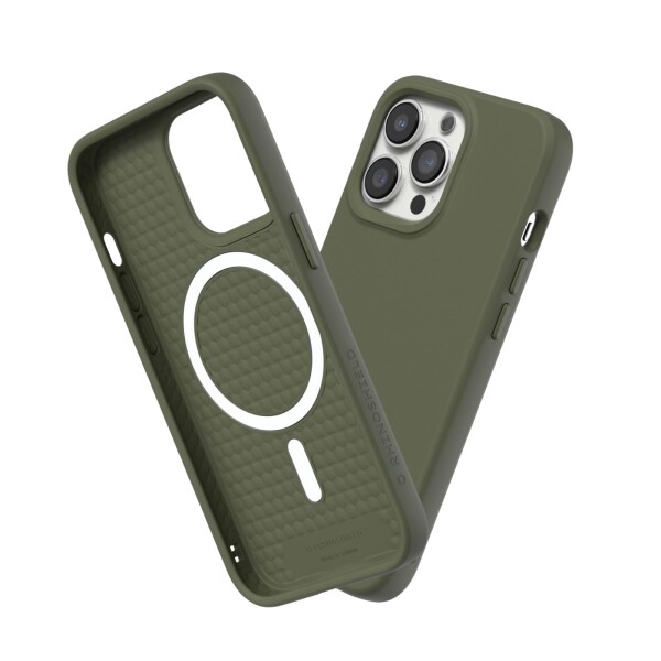 RHINOSHIELD iPhone 13 Pro SolidSuit ケース MagSafe対応 耐衝? 米軍MIL規格 衝撃吸収 傷 指紋 防止 薄型 軽量 SGS認証 - シーウィードグリーン