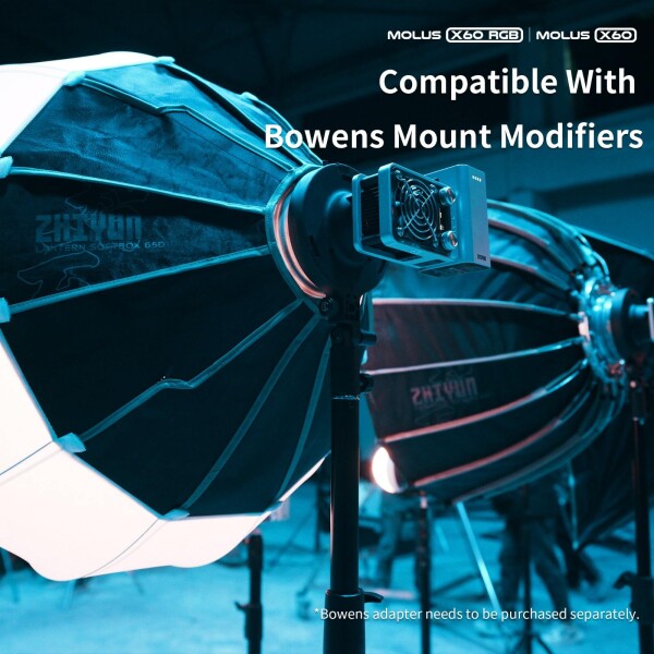 Zhiyun X60 Pro 60W LED ビデオライト バイカラー CCT 2700-6500K CRI?95 TLCI?97、写真、スタジオビデオ照明、YouTube、Vlog、ライブストリームなどのためのアプリ制御連続照明 (ZY マウント)_5