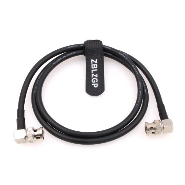 ZBLZGP 12G 75オームHD-SDIビデオ同軸ケーブルBNC オス-4K SmallHD AtomosモニターアレクサDSMC2ビデオカメラ用ライトアングルBNCオス (エルボーエルボー, 黒色, 1M)の通販は 4,965円