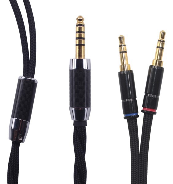 KK CABLE NK-A HIFI 4.4mm バランスオス-2 x 3.5mmバージョン アップグレードケーブル 交換用ケーブル Hifiman HE-4xx Arya SE HE 6SE