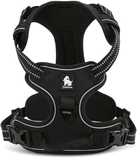cocomall 犬用ハーネス 犬用胴輪 ドッグ ペット用品 お出かけハーネス 3M反射材料 訓練 ナイロン製 小型犬、中型犬、大型犬に向け 通気性 調節可能 おしゃれ(XL, ブラック)